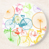 ヴィンテージモダンブライトカラーネオンパターン コースター (正面)