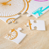 ヴィンテージモダンブライトカラーネオンパターン ジグソーパズル