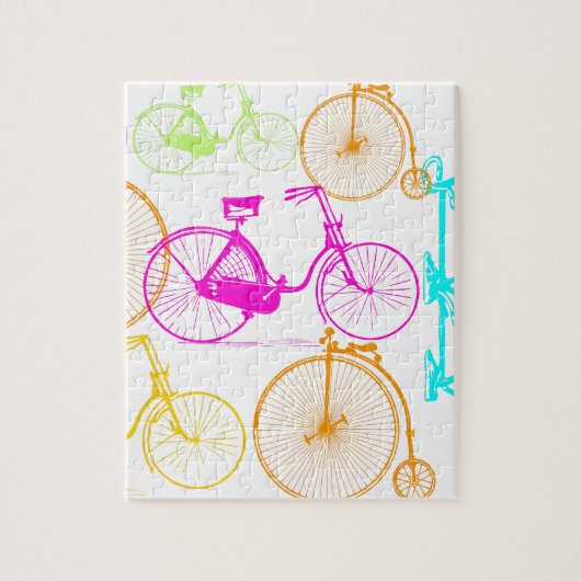 ヴィンテージモダンブライトカラーネオンパターン ジグソーパズル