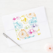 ヴィンテージモダンブライトカラーネオンパターン スクエアシール (封筒)