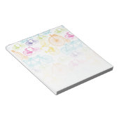 ヴィンテージモダンブライトカラーネオンパターン ノートパッド (アングル)