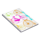 ヴィンテージモダンブライトカラーネオンパターン ノートブック (右側)