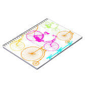 ヴィンテージモダンブライトカラーネオンパターン ノートブック (左側)