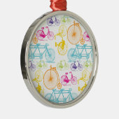 ヴィンテージモダンブライトカラーネオンパターン メタルオーナメント (右)