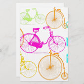 ヴィンテージモダンブライトカラーネオンパターン 便箋 (正面/裏面)