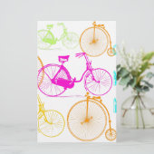 ヴィンテージモダンブライトカラーネオンパターン 便箋 (スタンド正面)