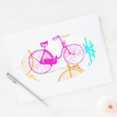 ヴィンテージモダンブライトカラーネオンパターン 楕円形シール (封筒)