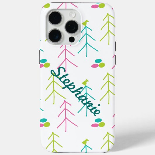 ヴィンテージモダンブライトカラーネオンパターン Case-Mate iPhoneケース (裏面)