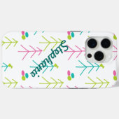 ヴィンテージモダンブライトカラーネオンパターン Case-Mate iPhoneケース (裏面 (横))