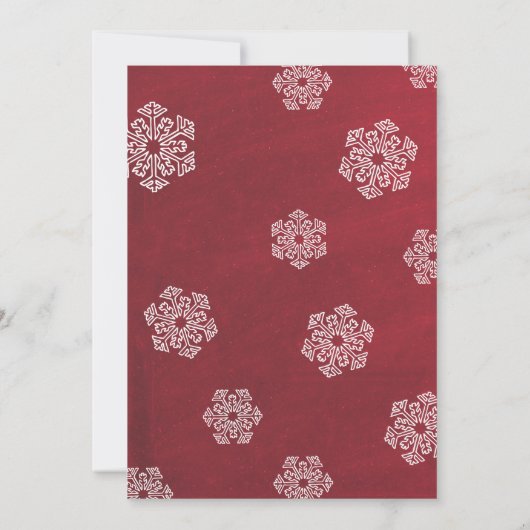 ヴィンテージモダンブラックとレッドのChalkboardフォトカード (裏面)