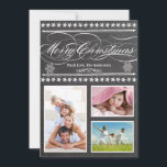 ヴィンテージモダンブラックとレッドのChalkboardフォトカード<br><div class="desc">ヴィンテージモダンブラックとレッドのChalkboardフォトカード</div>