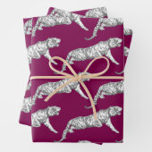 ヴィンテージモダンブルゴーニュ・グレータイガー ラッピングペーパーシート (インサイチュ)