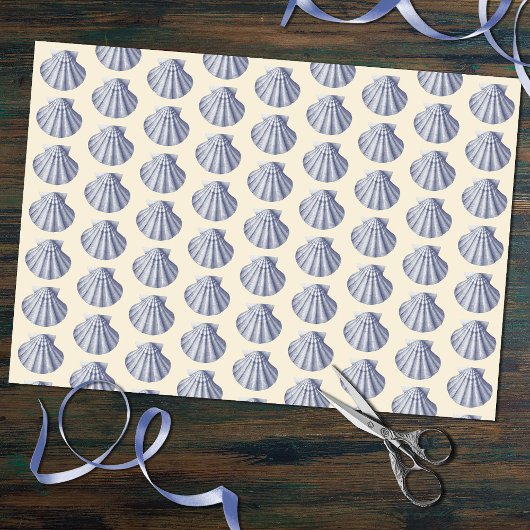 ヴィンテージモダンブルーベージュシェル 薄葉紙