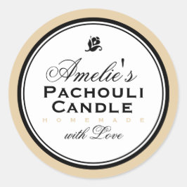 ヴィンテージモダンベージュ |ステッパーソナライズされたカー ラウンドシール