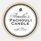 ヴィンテージモダンベージュ |ステッパーソナライズされたカー ラウンドシール (正面)