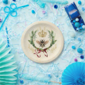 ヴィンテージモダンボタニカルクイーンビー ペーパープレート (パーティー)