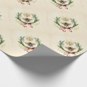 ヴィンテージモダンボタニカルクイーンビー ラッピングペーパー (角)