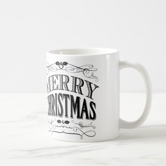 ヴィンテージモダンメリークリスマス コーヒーマグカップ (右)