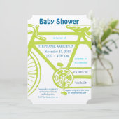 ヴィンテージモダンライム男の赤ちゃんシャワー 招待状 (スタンド正面)
