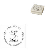 ヴィンテージモダンラビットスクリプトファミリー差出人住所 ラバースタンプ (押印)