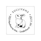 ヴィンテージモダンラビットスクリプトファミリー差出人住所 ラバースタンプ (インプリント)