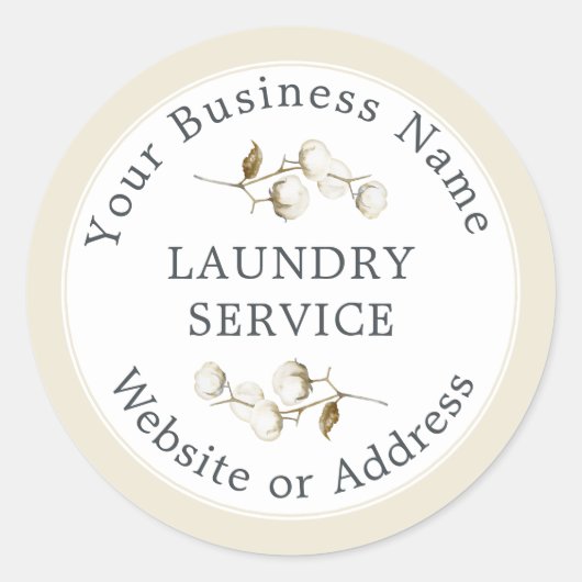 ヴィンテージモダンランドリーサービス事業名 ラウンドシール (正面)
