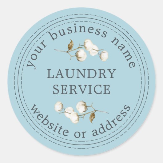 ヴィンテージモダンランドリーサービス事業名 ラウンドシール (正面)