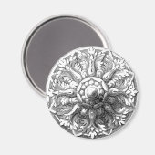 ヴィンテージモダンリーフメダレオン マグネット (正面/裏面)