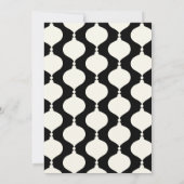 ヴィンテージモダンレトロChritsmasブラック金ゴールド写真An 案内状 (裏面)