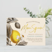 ヴィンテージモダンレモンメインスクイーズブライダルシャワー 招待状 (スタンド正面)