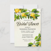 ヴィンテージモダンレモン果実 |ブライダルシャワー 招待状 (正面)