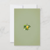 ヴィンテージモダンレモン果実 |リハーサルディナー 招待状 (裏面)