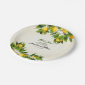 ヴィンテージモダンレモン果実 | 結婚s ペーパープレート (アングル)