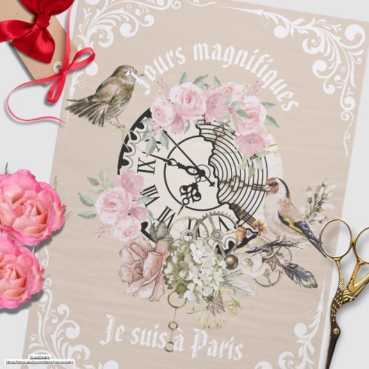 ヴィンテージモダン一時フィリグリーフローラニュートラル 薄葉紙