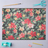 ヴィンテージモダン人気があるフローラティッシュペーパー 薄葉紙 (クラフト)