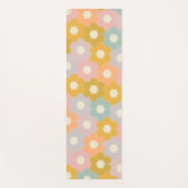 ヴィンテージモダン六角花柄パステル ヨガマット (正面)