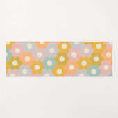 ヴィンテージモダン六角花柄パステル ヨガマット (正面(横))