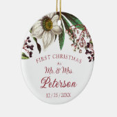 ヴィンテージモダン初めてのクリスマスはミセス セラミックオーナメント (右)