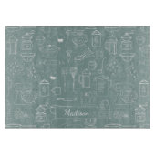 ヴィンテージモダン台所用品かわいいドードル カッティングボード (正面)