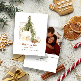 ヴィンテージモダン家族のクリスマス写真 シーズンカード