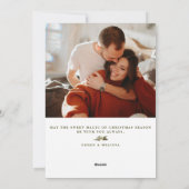 ヴィンテージモダン家族のクリスマス写真 シーズンカード (裏面)