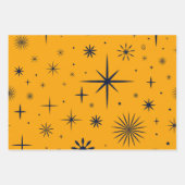 ヴィンテージモダン抽象芸術パターン ラッピングペーパーシート (正面)