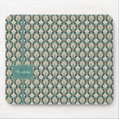 ヴィンテージモダン抽象芸術植物単図模様 マウスパッド (正面)