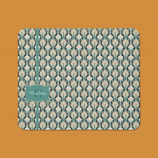 ヴィンテージモダン抽象芸術植物単図模様 マウスパッド