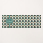 ヴィンテージモダン抽象芸術植物単図模様 ヨガマット (正面(横))