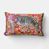 ヴィンテージモダン枕付きゼブラ ランバークッション (正面)