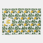 ヴィンテージモダン植物学レモンの姓 キッチンタオル (横)