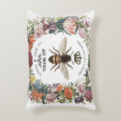 ヴィンテージモダン植物性クイーンビー アクセントクッション (正面(垂直))