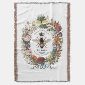 ヴィンテージモダン植物性クイーンビー スローブランケット (正面縦)