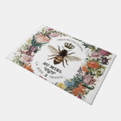 ヴィンテージモダン植物性クイーンビー ドアマット (アングル)